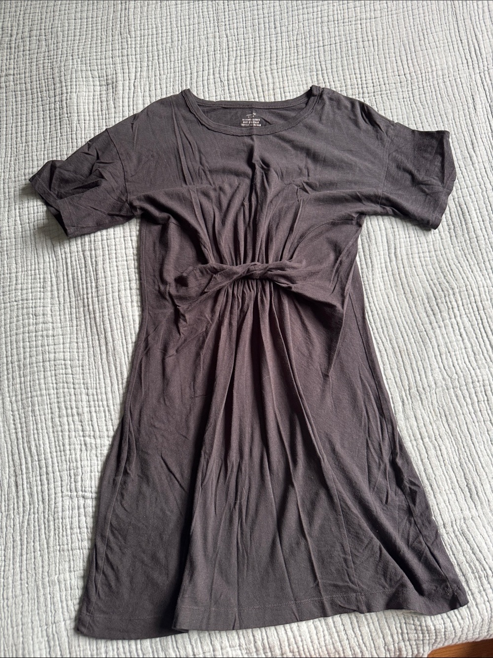 aerie Black Twist-Front Mini Dress